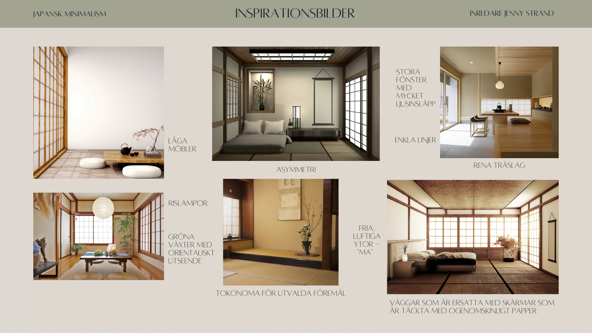 Inspirationsbilder för japansk minimalism