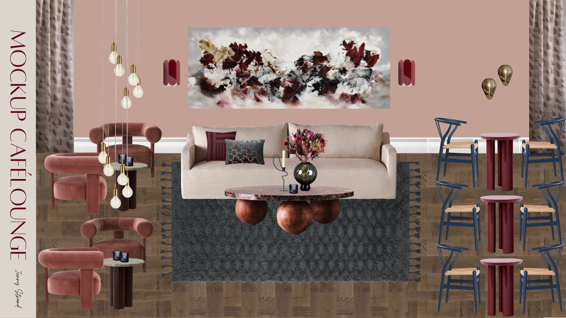 Mockup för en lounge