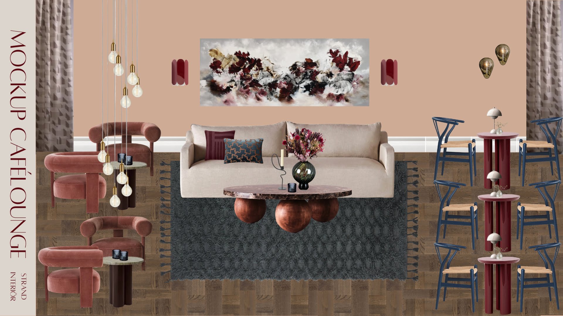 Mock up till en loungemiljö