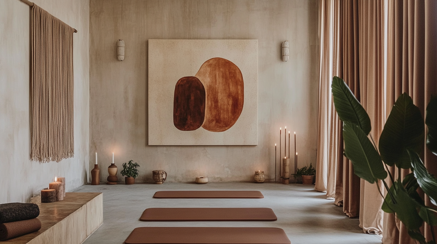 Hälsofrämjande inredningsinspo för en yogastudio