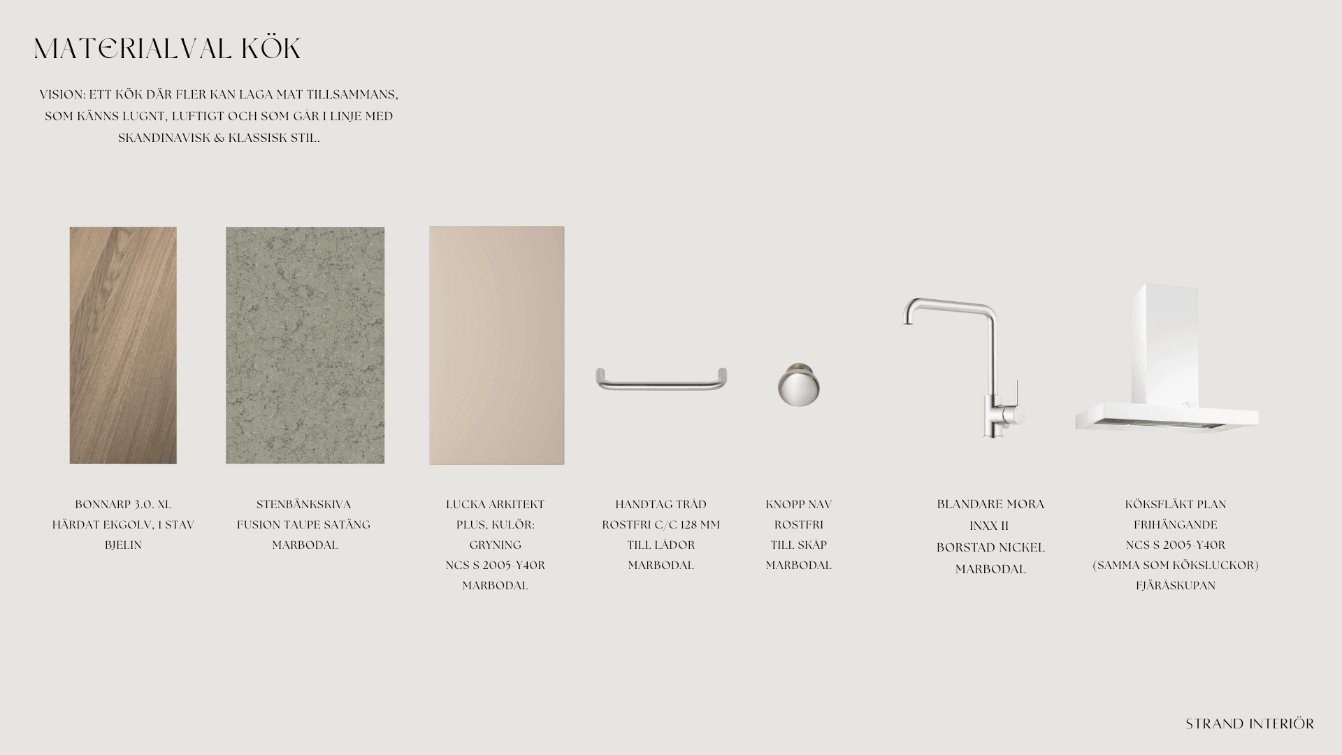 materialval för renovering av kök av strand interiör